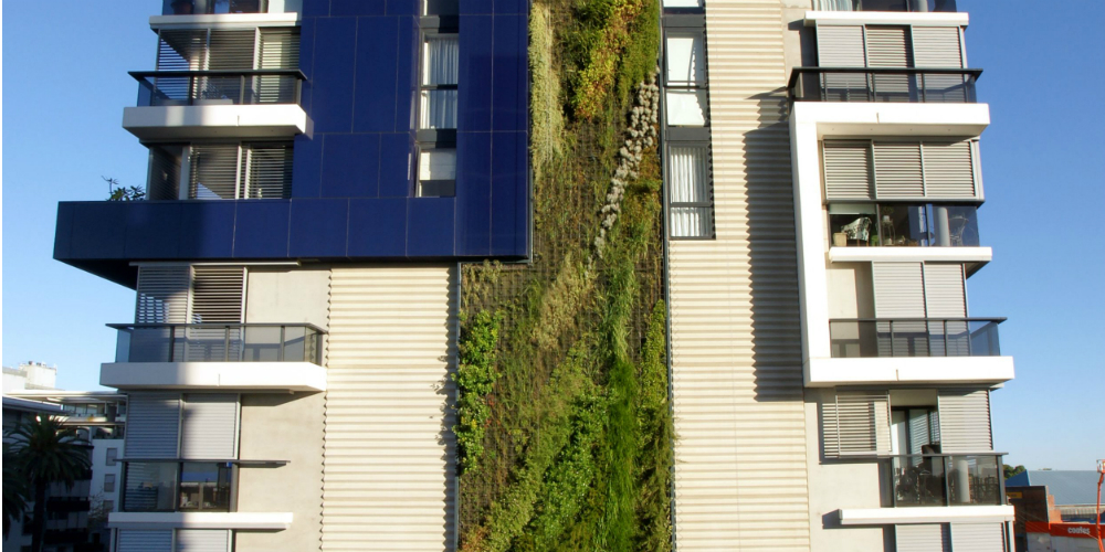 Patrick Blanc, Vertical Garden for Fraser’s Property Trio apartment complex, 2009. Located on corner of Booth Street and Pyrmont Bridge Road, Camperdown, Sydney. Image courtesy of Frasers Property Australia.